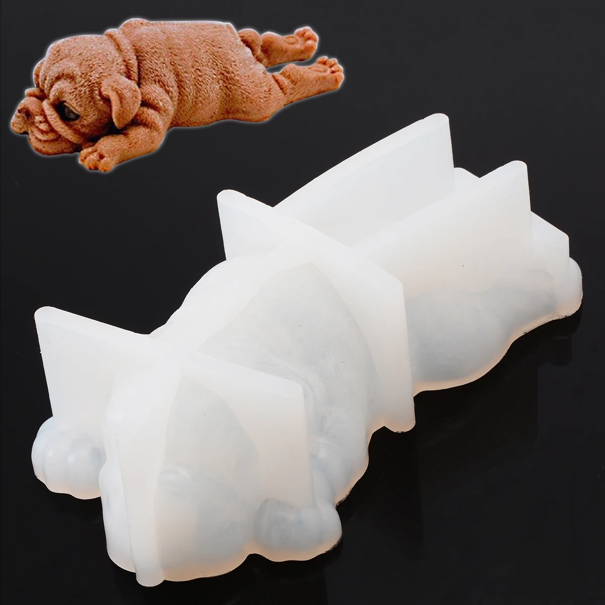 Новый Белый 3D Собака в форме щенка силиконовая форма мусс торт помадка