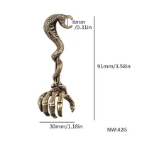 new product pure copper heavy feel cobra skull palm combination ring clip cigarette smoking ring cigarette holder tool