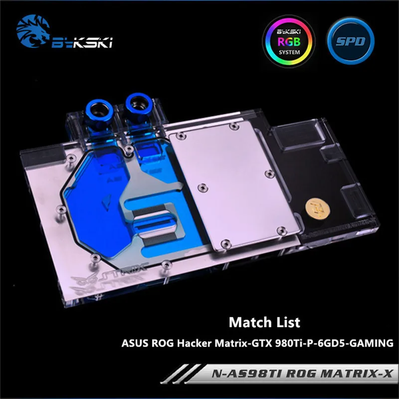 

Bykski Full Cover Graphics Card Water Block use for ASUS MATRIX-GTX 980TI-P-6GD5-GAMING Copper Radiator Water Block/RGB light