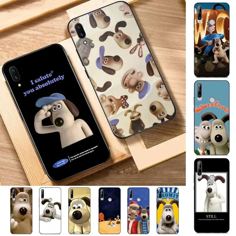 

FHNBLJ Anime Wallace and Gromit Cute Cartoon Dog Phone Case for Huawei Y 6 9 7 5 8s prime 2019 2018 enjoy 7 plus