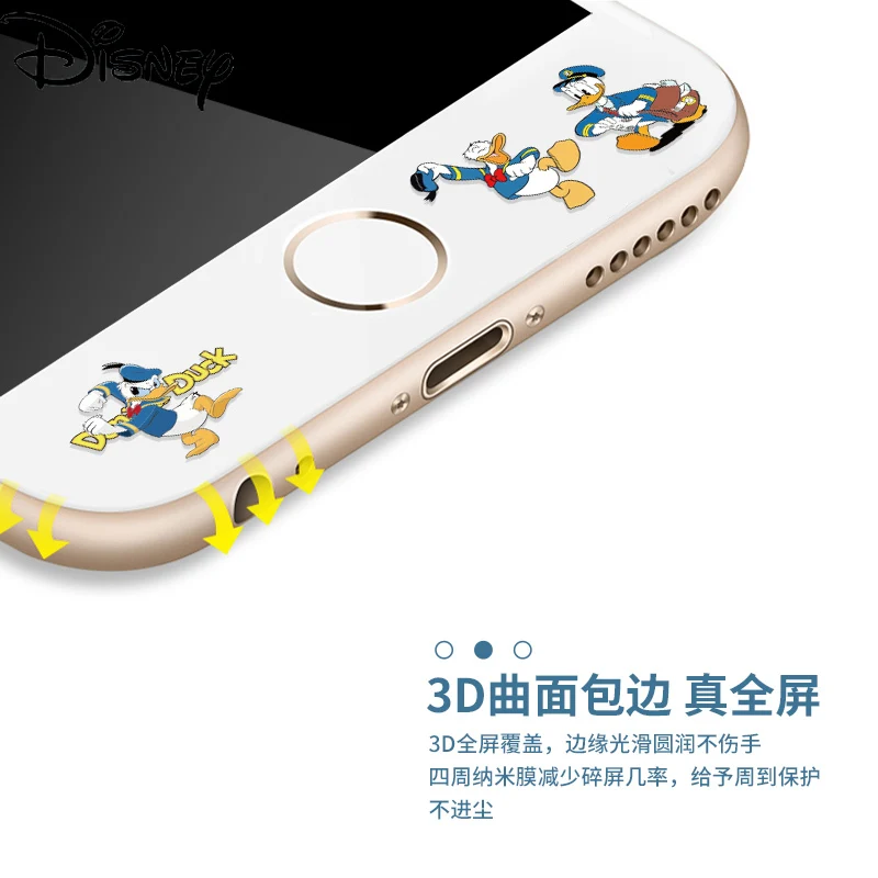 

Disney Donald Duck for iPhone 8plus tempered film for iPhone 8/7/6s/ mobile phone film high-definition protective screen sticker