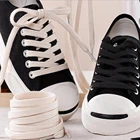 1 пара хлопчатобумажных плоских шнурков для парусиновых эластичных кроссовок, спортивные шнурки, длинные белые шнурки, длина 100 см120 см140 см160 см
