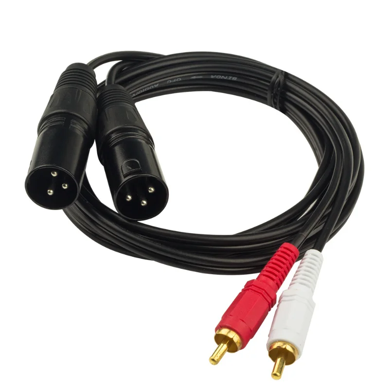 

Single XLR Turn Double Lotus Turn AV Cable RCA Microphone Cable Mother-to-Lotus Two-Line - Swiss XLR Cable for Speaker