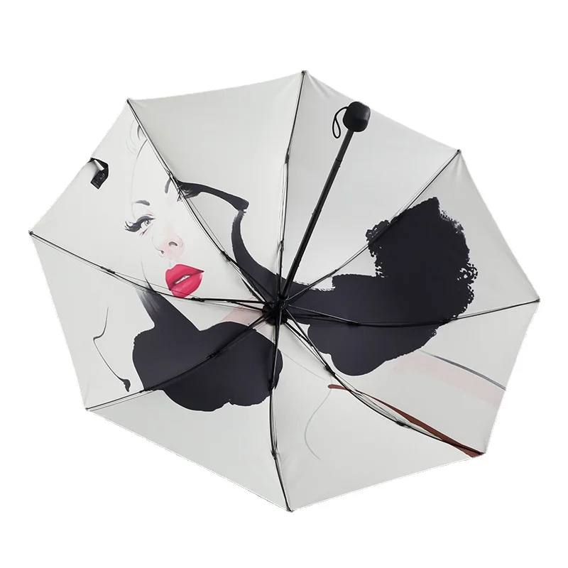 Mini Paraguas Plegable para Mujer, sombrilla pequeña de bolsillo, Anti Uv, Anti...