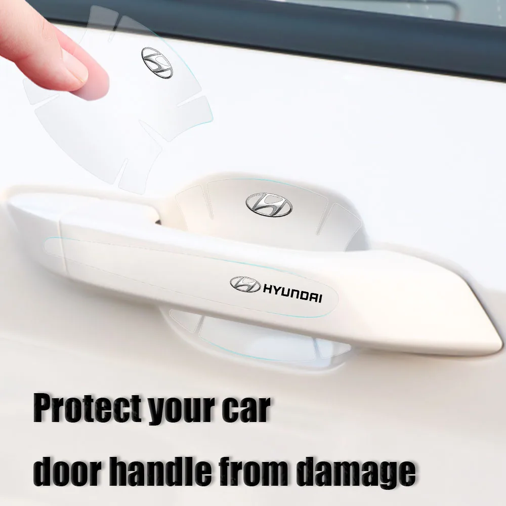 8 шт. прозрачная наклейка на дверную ручку автомобиля украшение защитная пленка