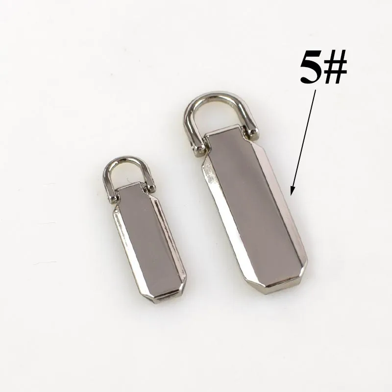 No5-silver 10 шт. съемные 3#5# металлические пуллеры на молнии для ползунков на молнии комплекты для ремонта молний на молнии тяговые вкладки DIY аксессуары KY907 - Цвет: No5-silver
