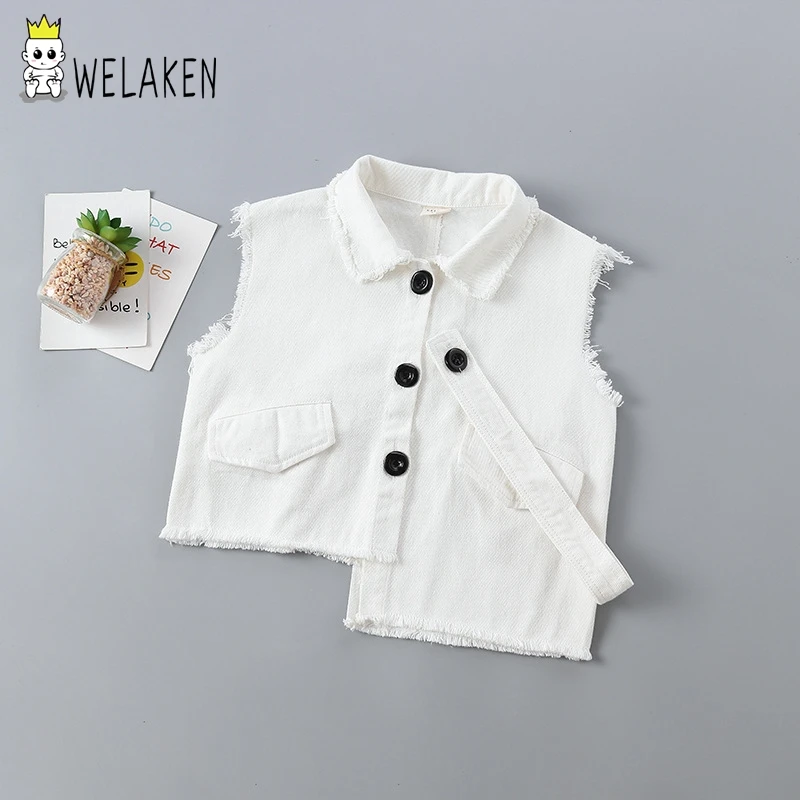 Welaken/Высококачественная верхняя одежда жилет новая мода асимметричный дизайн