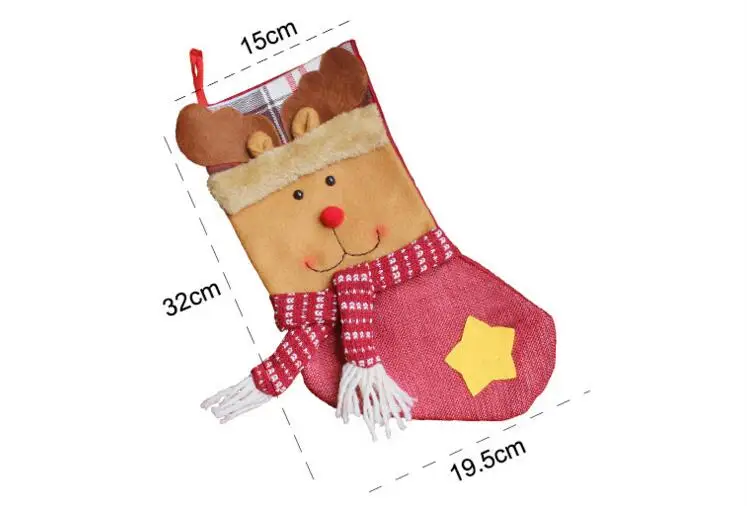 Christmas Gift Candy Socks Holders Storage Bag for Package Home Decorations Xmas Stocking Hanging Tree Ornament | Дом и сад
