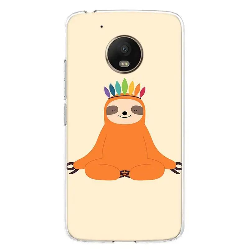 sloth cute animals phone case for motorola moto g9 power g8 g7 play g6 plus g5 g30 one fusion vision action e6 e5 cover shell free global shipping