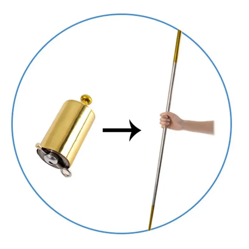 Portable 1.5m Retractable Metal Magic Wand Magician Props Stick Golden Telescopic Cudgel | Игрушки и хобби
