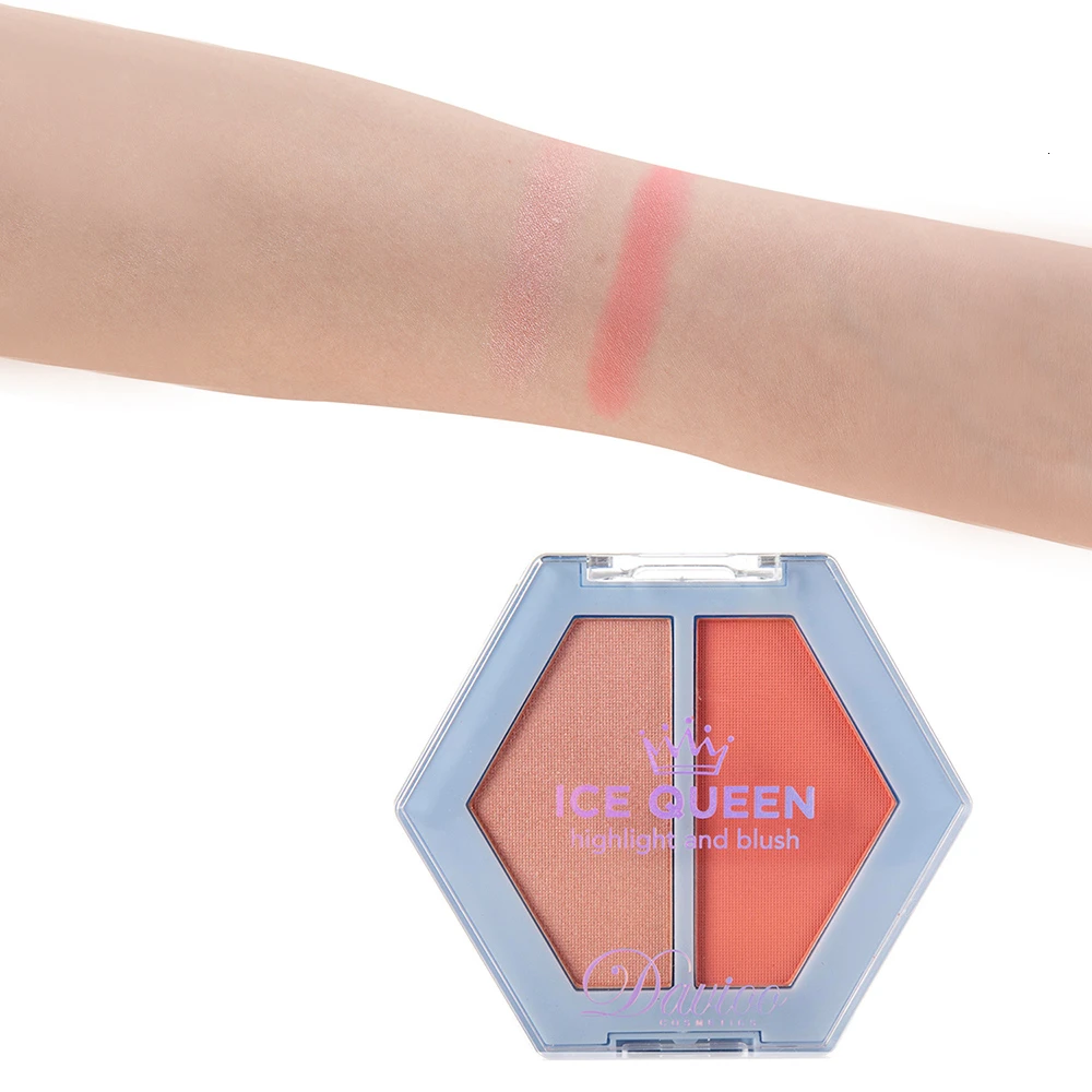 2 цвета Румяна для лица макияж шелковистая пудра натуральный порошок румяна щеки