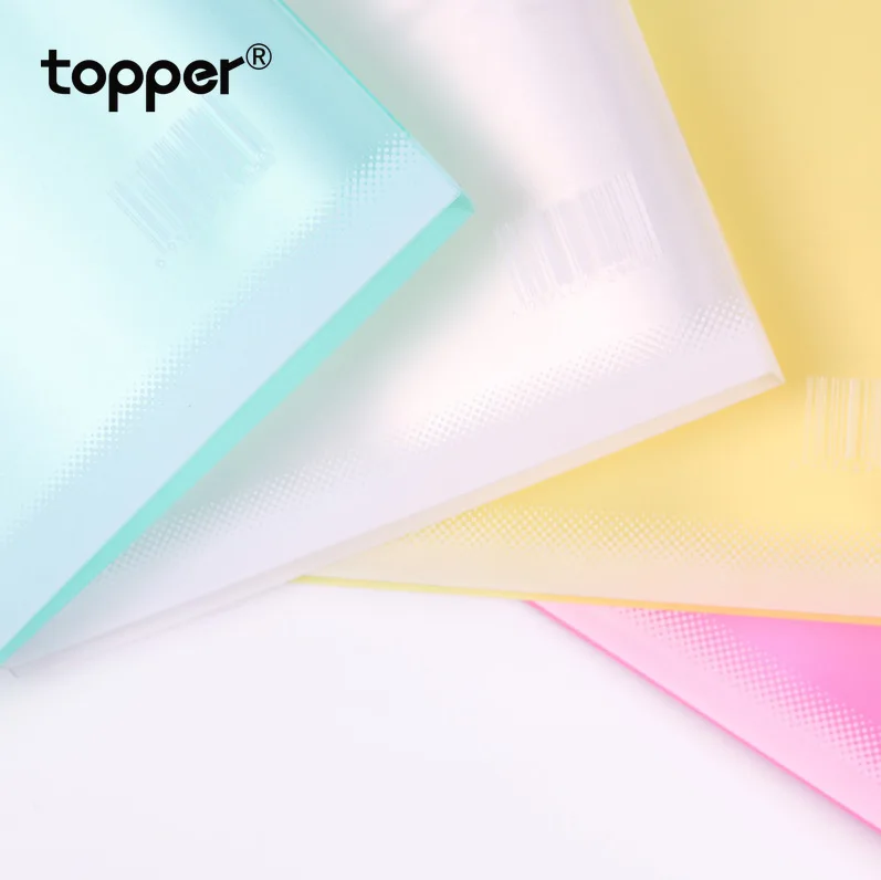 Цветная матовая папка формата A5 для хранения информации прозрачная карманная