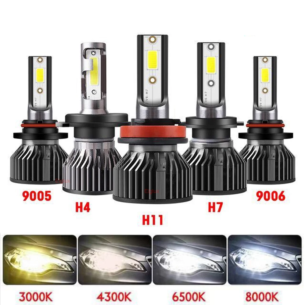 H7 H4 светодиодный мини-автомобильная фара H1 H3 H8 H11 Светодиодный 9005 HB4 9006 HB5 HB3 HB2 9003 9004