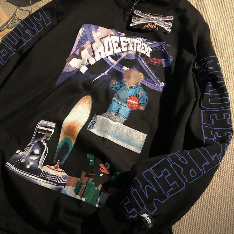 

Harajuku Bear letter Printed Street Style Thick Unisex purple Hoodie Autumn Warm Pullover Coat Women Punk Hoodies vintage grunge