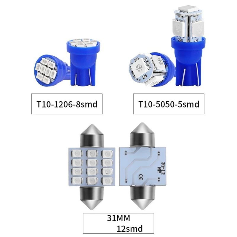 Новый 13 шт. аксессуары для автомобильного интерьера светодиодный T10 обоюдоострой