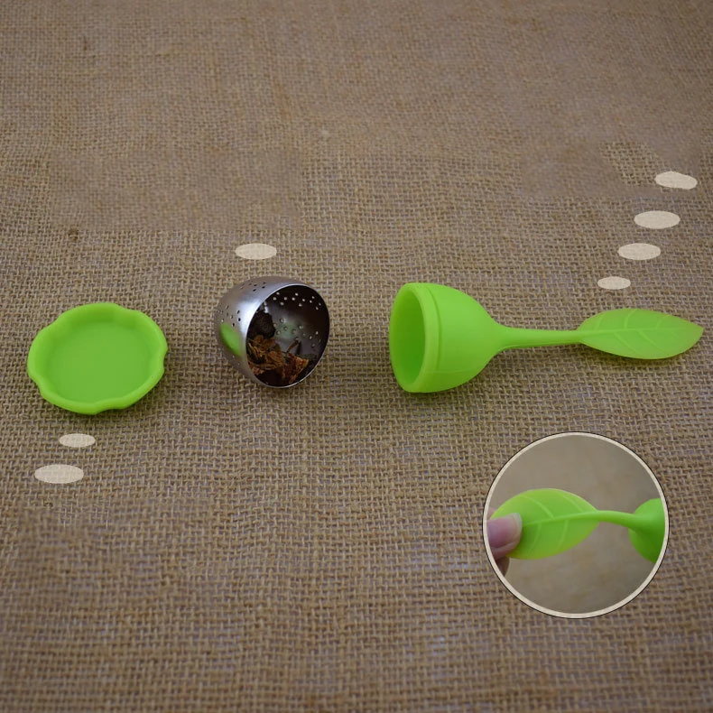 

Creative Leaves Silicone Stainless Steel Tea Filter Tea Making Device Tea Strainer Tea Ball Tea Bag Tea Filter