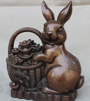 Бесплатная доставка &lt&lt&lt&lt 11 &quotСчастливая китайская статуя из чистой бронзы с