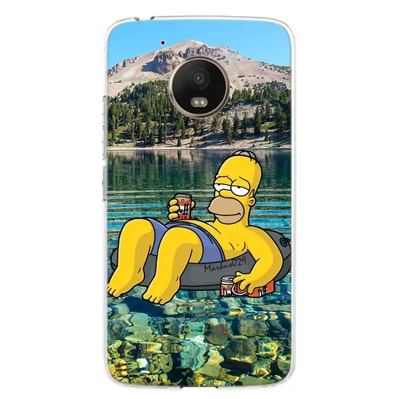 

Homer J.Simpson Duff Phone Case For Motorola Moto G8 G7 G6 G5S G5 G4 E6 E5 E4 Plus Play Power + One Action Macro EU Art Cover