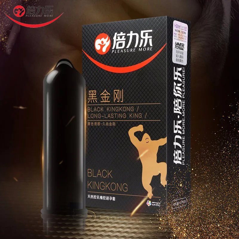 Beilile 10 шт. черной гладкой презервативы со смазкой для Для мужчин полового члена