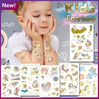 boy child face neck hand unicorn white rainbow butterfly girl glitter tattoo kids space 6 month temporary tatoo 2021 body art