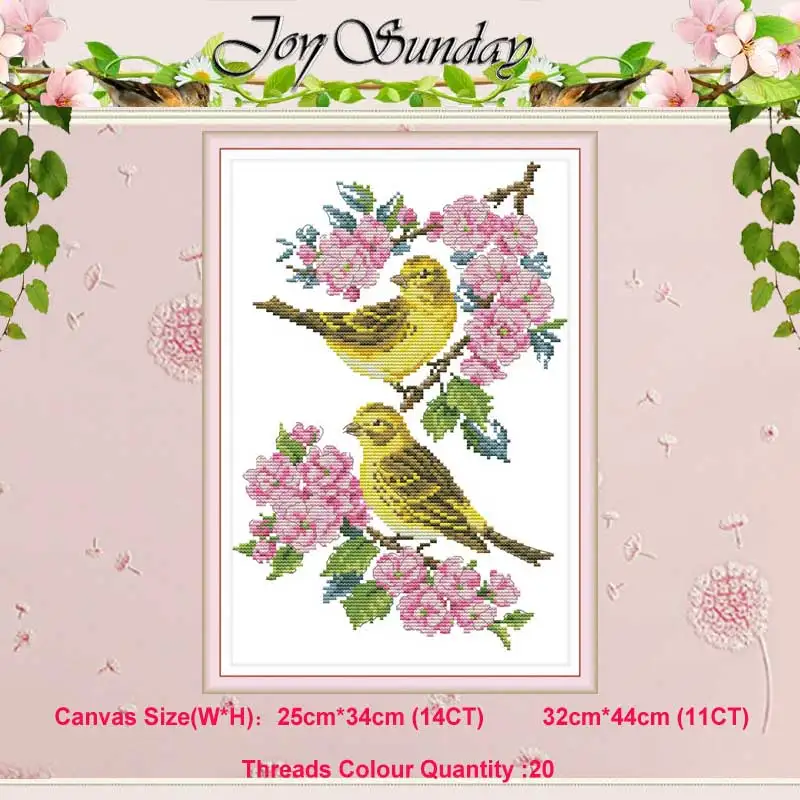 

Наборы для вышивки крестиком "птицы на цветах", 11CT, 14CT, китайские наборы для вышивки крестиком "сделай сам", вышивка, рукоделие, домашний декор