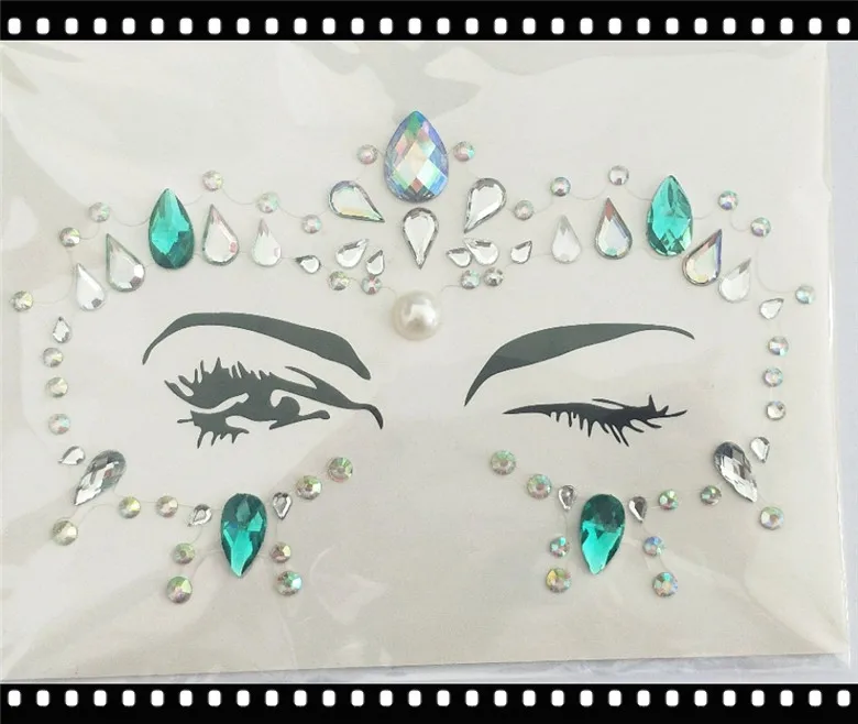 Временная тату-наклейка украшения для лица драгоценные камни украшение вечерние