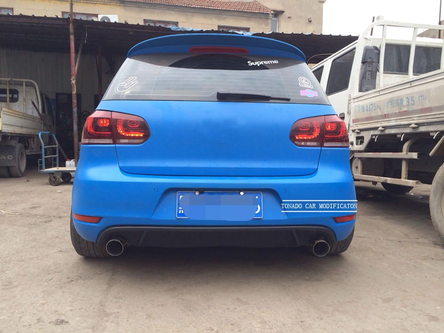 Матовый черный бампер GOLFLIATH ABS для VW Golf VI MK6 GTI 2010 2013|golf gti mk6 black|bumper gtilips lip |