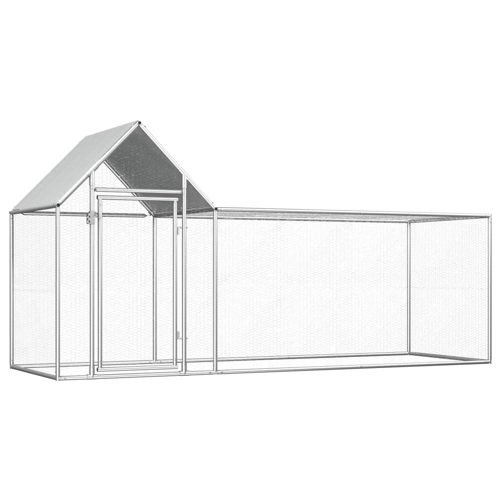 

Chicken Coop 9.8'x3.3'x4.9' Galvanized Steel Free Shipping in the U.S.