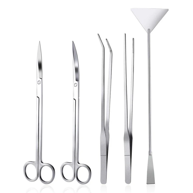 Набор инструментов для обслуживания аквариума пинцет изогнутые ножницы