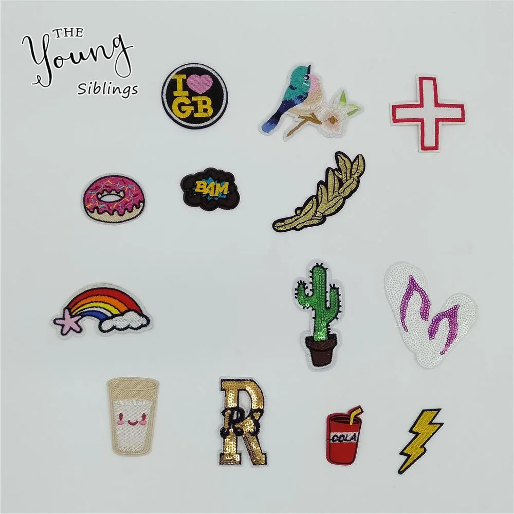 Мультяшные термоклейкие нашивки вышивка патчи для шитья нашивка сделай сам
