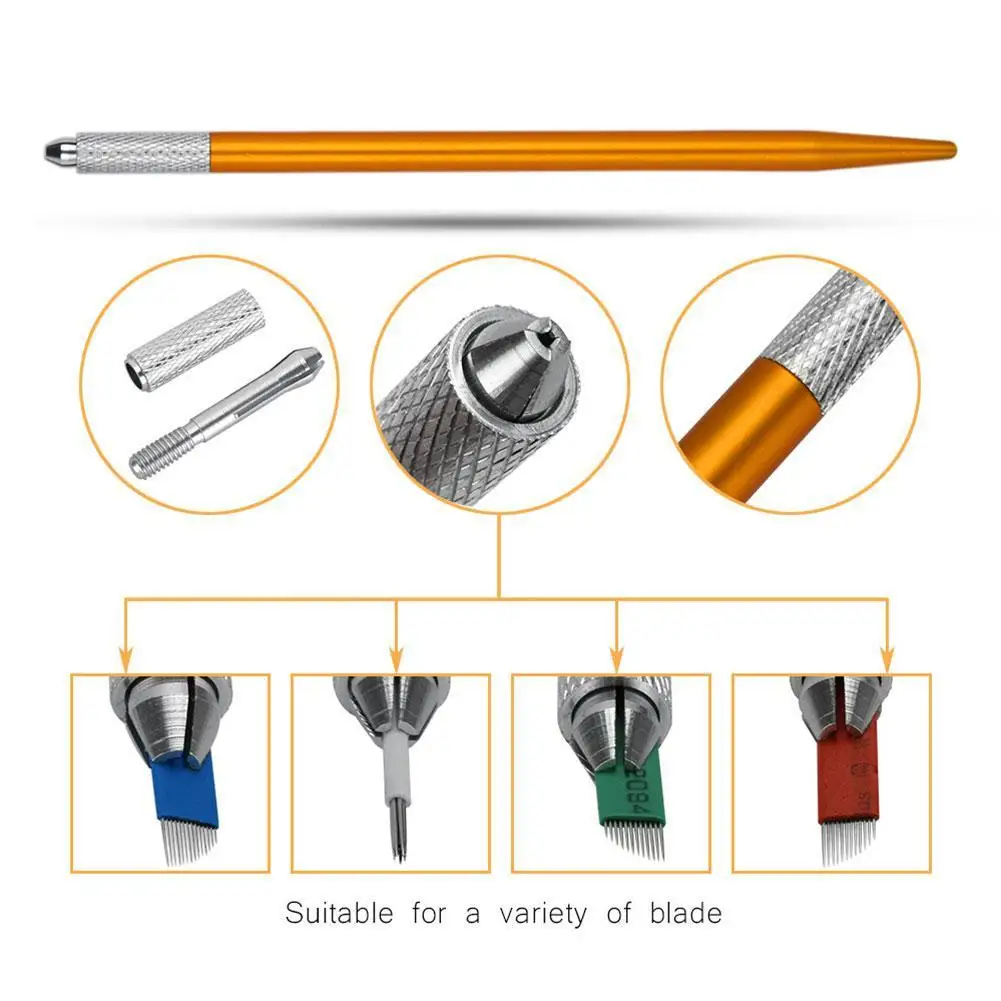 

Eyebrow Tattoo Set Golden Small Pointed Blank Practice Skin Accessories Beauty Tattoo Makeup Tool Set S3G2