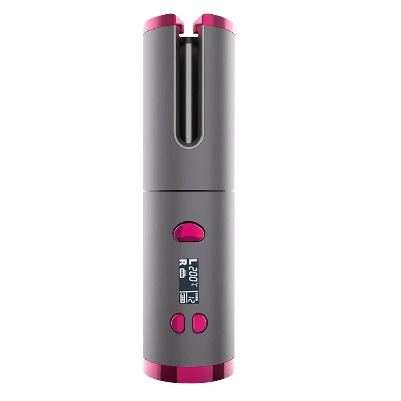 

Hair Waver USB Charging Hair Curler LCD Display Auto Rotating Styling Tool