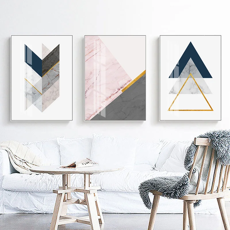 Мраморная текстура геометрический постер абстрактная форма современное