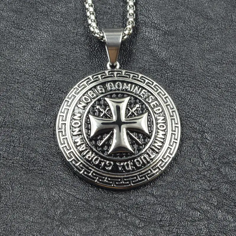 2019 новая модель Рыцари Тамплиер Железный крест кулон ожерелья для мужчин