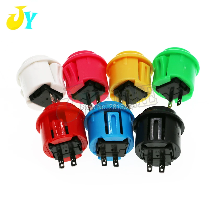 Аркадные кнопки-переключатели круглые 24 мм 1 шт. | Спорт и развлечения