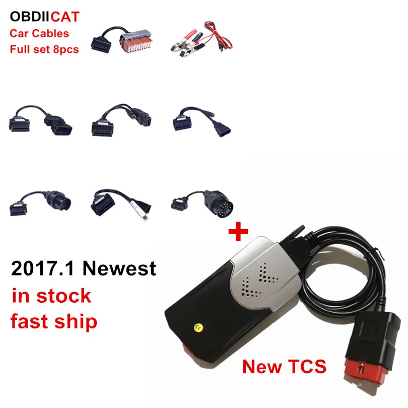 Лучшее качество 2016 00 новейший OBDIICAT TCS pro plus новый vci + 8 шт набор автомобильных
