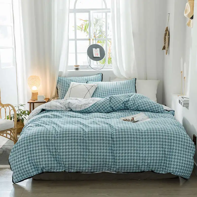3 SlowDream Bedding Set Pastoral Style Flowers Bedspread Duvet Cover Set Flat Sheet For Adult Child Single Bed 1.0/1.2 Double - Цвет: 3