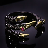 vintage black punk gothic dragon paw for women adjustable wedding engagement ring for women fashion jewelry 2020