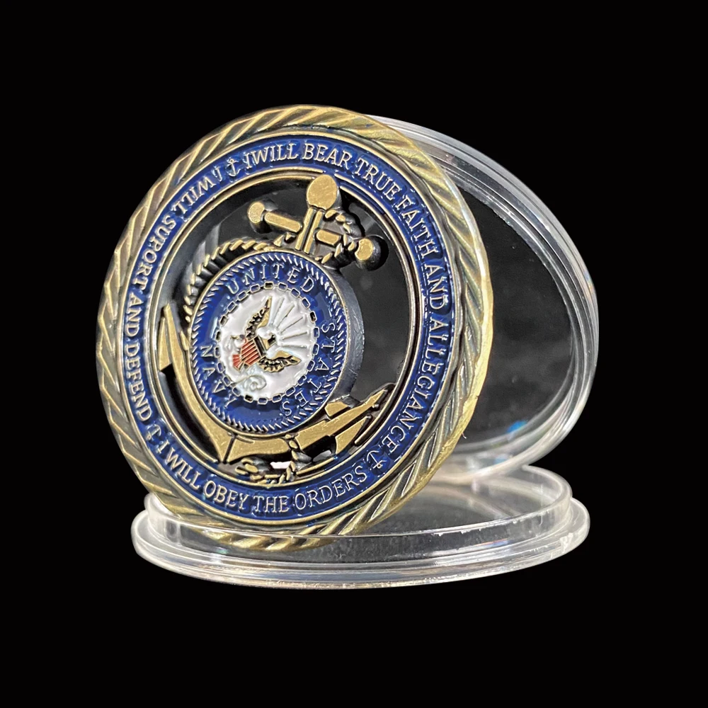 Ажурная монета ВМС США медаль за честь смелость обязательства монеты | Дом и сад
