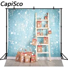 Фоны для фотосъемки новогодние подарки снег Новогодние Детские фотографические фоны пользовательские фоны для фотостудии