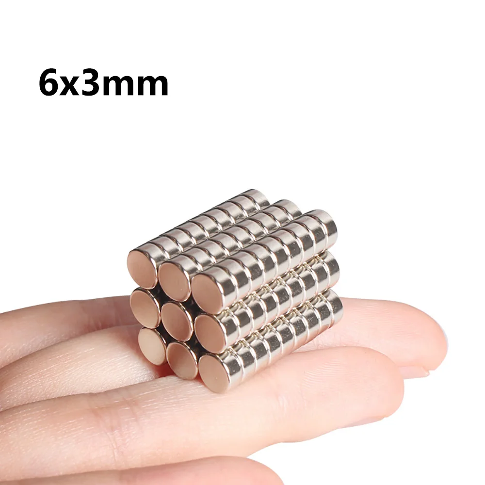 Круглый редкоземельный постоянный магнит супер сильный N35 φ 6 мм x 3 |