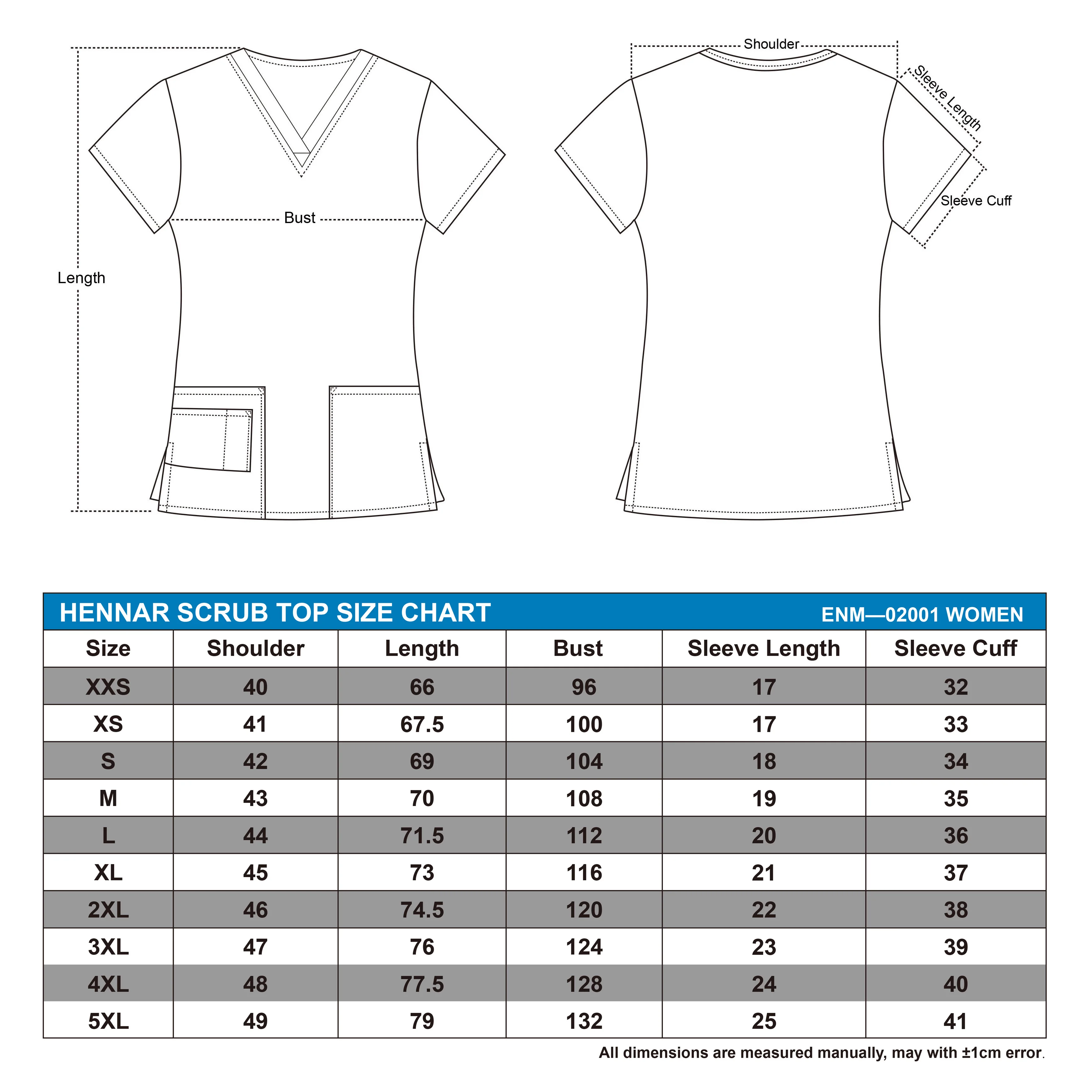 Brand scrub uniform tops for women in 100% print cotton 4 pockets XXS-5XL | Doctor Uniforms(non-protective)