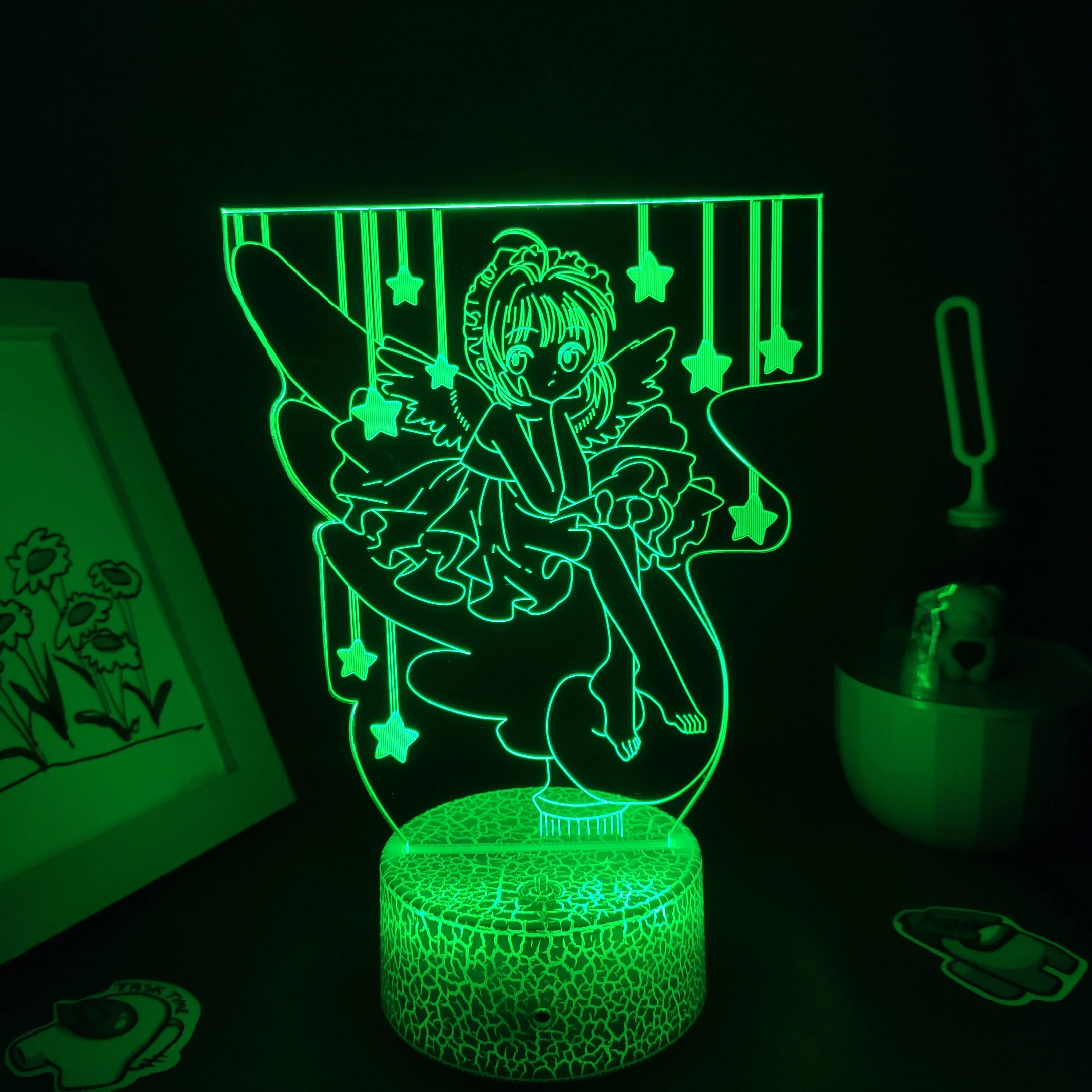 3D светодиодные лампы в стиле аниме Cardcaptor Sakura ночники RGB для манги крутые подарки