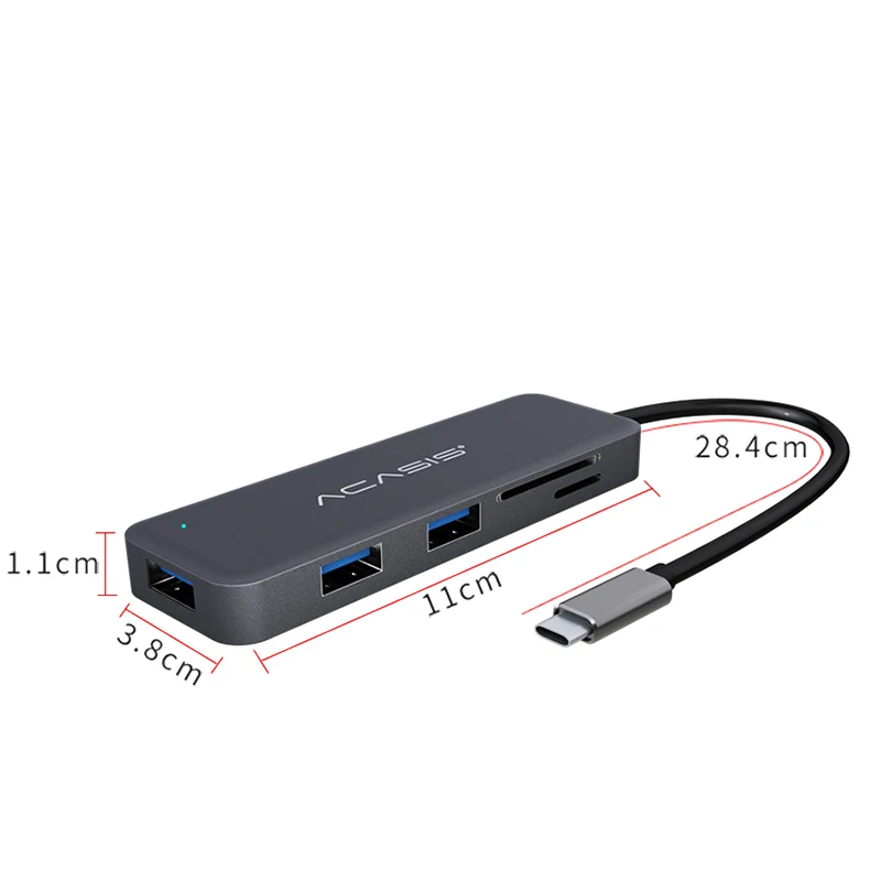 

5 in 1 USB C HUB USB-C to 3.0 HUB HDMI PD Thunderbolt 3 Adapter for Samsung Galaxy S9/S8 Huawei P20 Pro Type C USB HUB