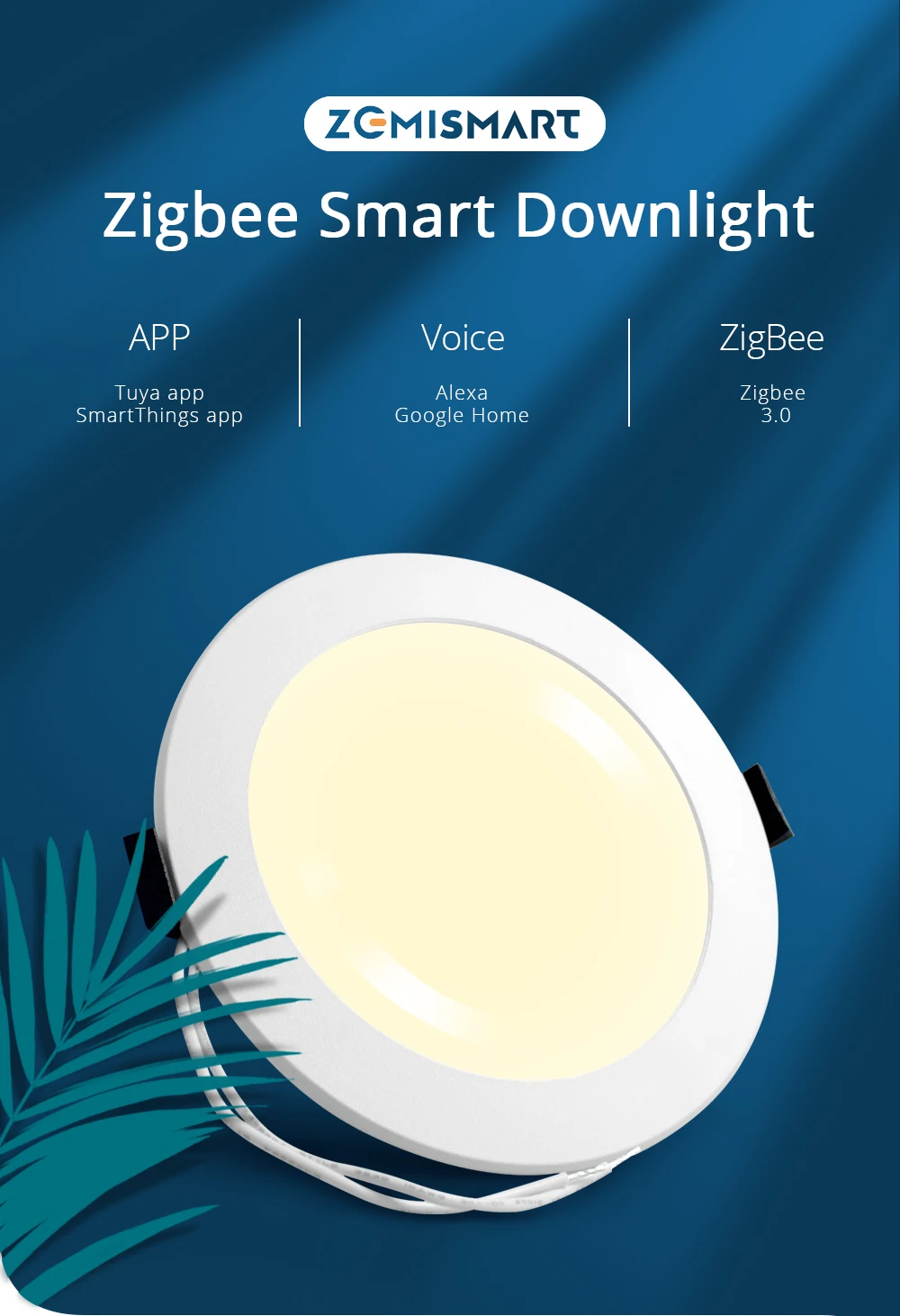 Benexmart zigbee 3.0 malha led downlight cct