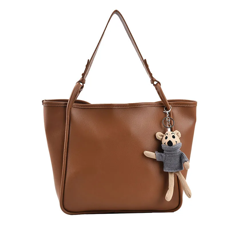 

2021 New Fashion Large-capacity Literary Retro Soft Leather Bag Tote Bag Ladies Underarm Bag