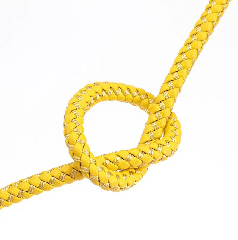 Плетеная веревка из микрофибры 7-8 мм + 1 м кожаная для браслетов сделай сам