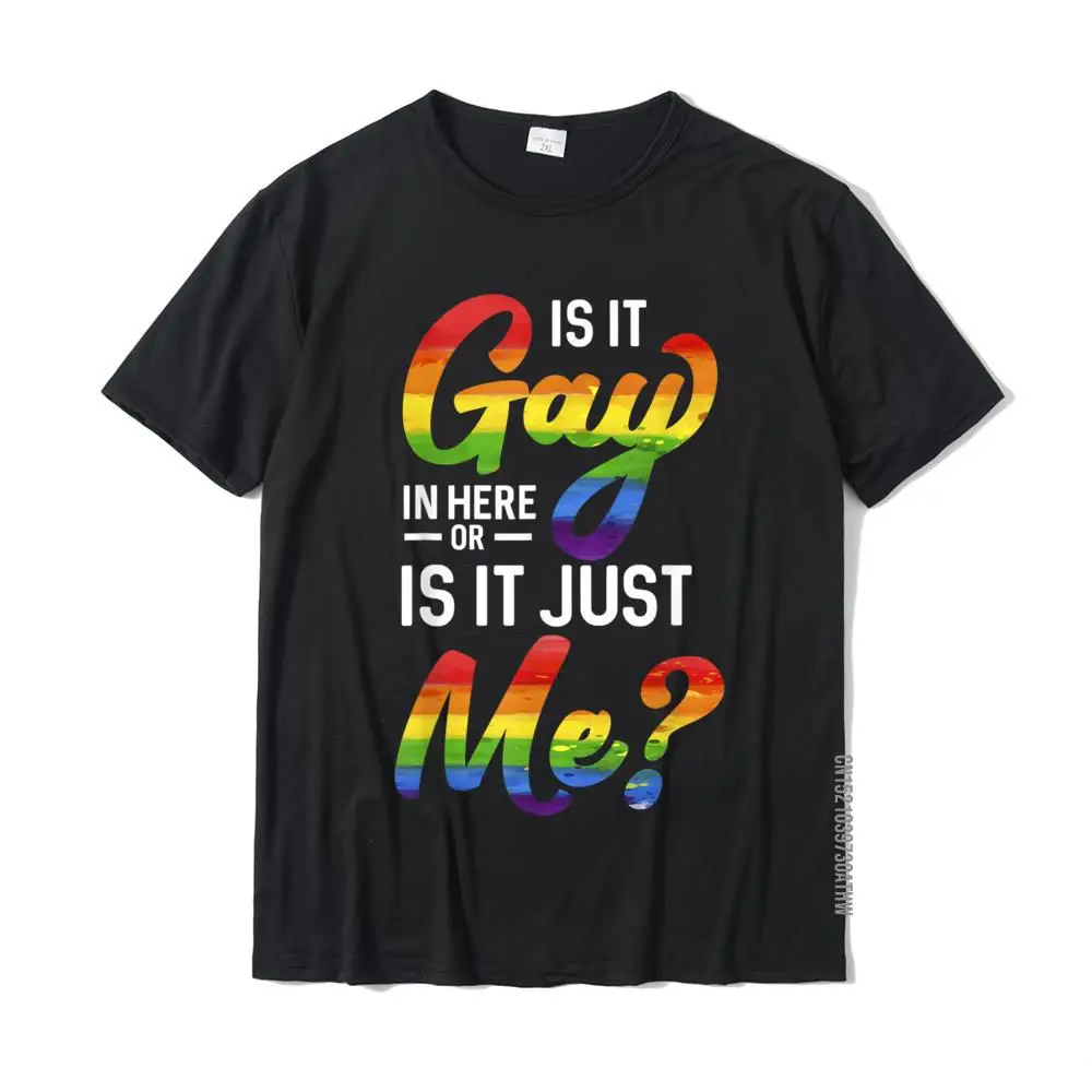 

Funny Gay Pride T-Shirt Is It Gay In Here Or Is It Just Me New Design Youth T Shirts Print T Shirt Cotton Customized