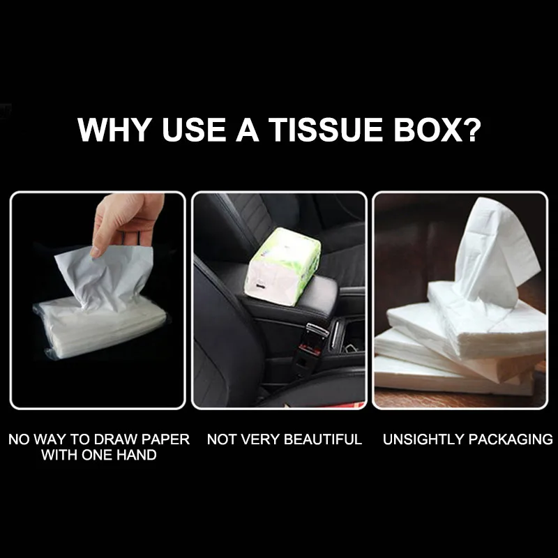 Автомобильная коробка для салфеток ручной держатель универсальный
