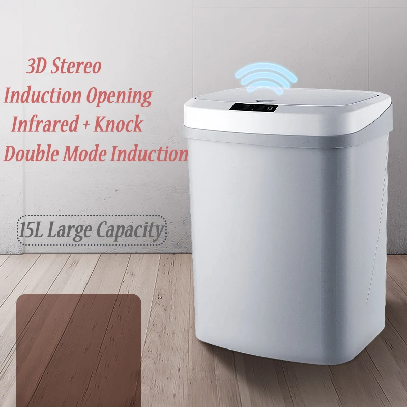 

Konco Trash Can sensor Home intelligent Waste Bins Automatic Induction Electric Trash Can garbage trash bin for Kitchen Bathroom